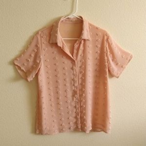 Women's medium, muted peach color, no brand